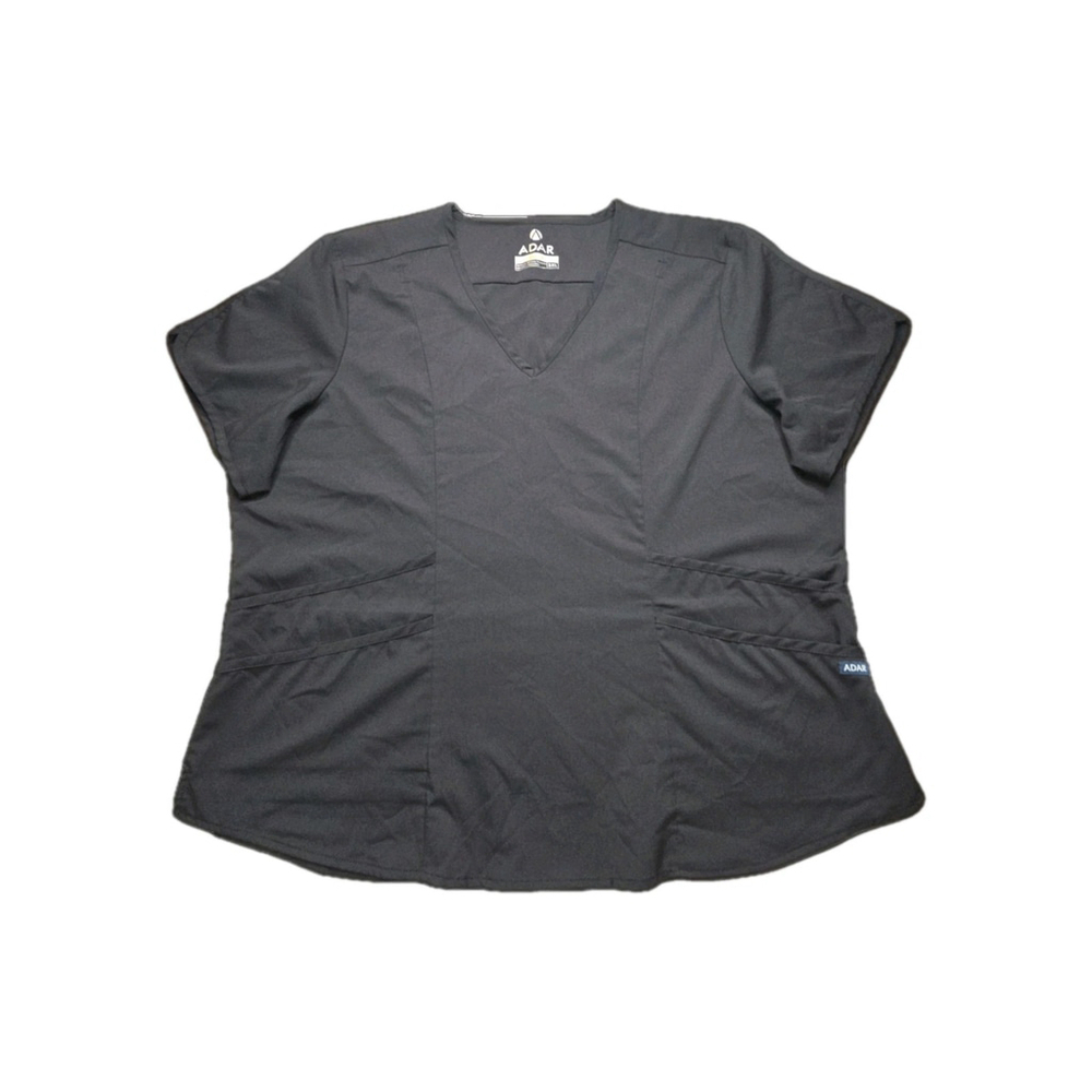 ADAR Pro P7002 Scrub Top Women’s 3XL Black Stretch V-Neck Medical Nursing